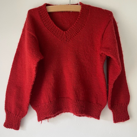 Vintage children’s v-neck sweater - Picture 3 of 4